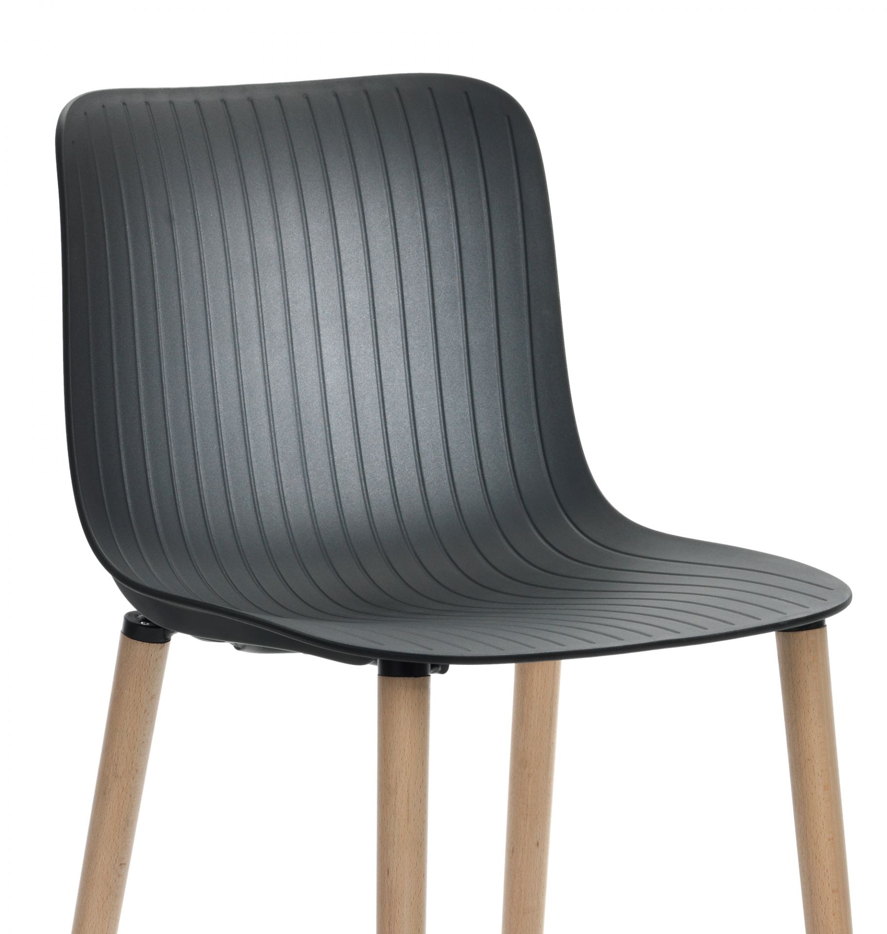 Dragonfly Chaise pieds en bois Segis noir